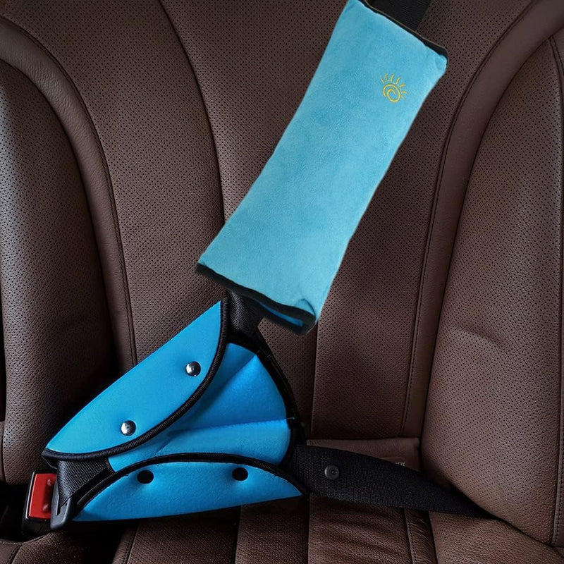 KOWVOWZ 4Pcs Seat Belt Pads, Children Car Safety Kids Seatbelt Adjuster Cover Strap Mash Shoulder Pad Children Seat Belt Clips, Car Safety Strap Protection for Children Adults, Seatbelt Clip