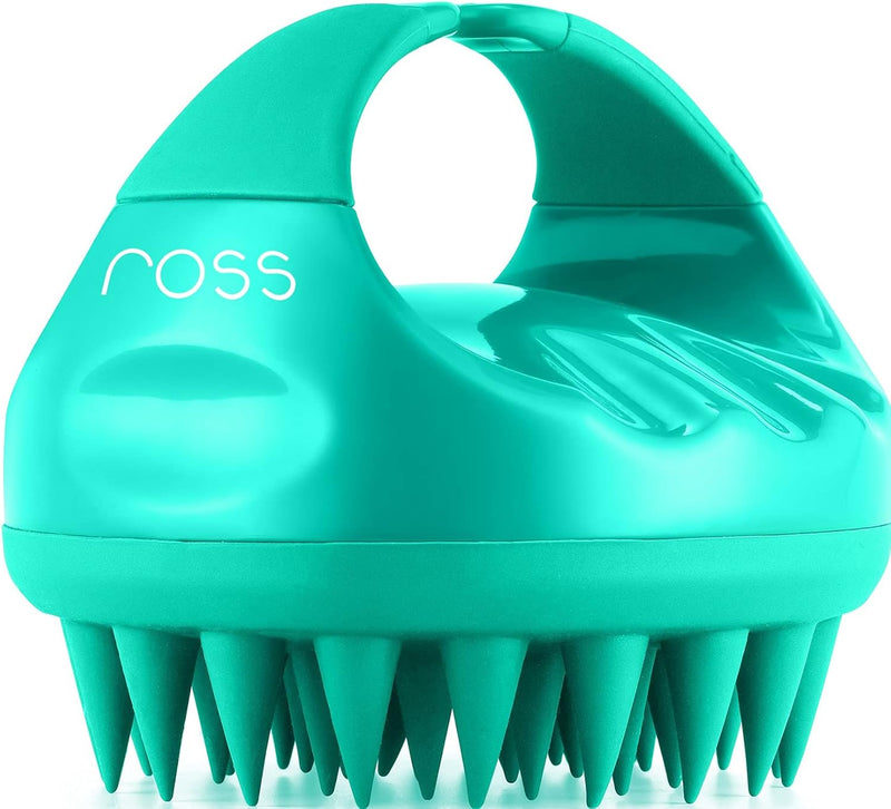 Ross Hair Scalp Massager Shampoo Brush with Soft Silicone Bristles (Black)