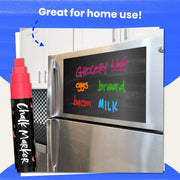 Chalkola Liquid Chalk Markers Erasable (10 Pack) w/Gold & Silver - Washable Paint Chalk Pens for Chalkboard Signs, Blackboard, Car Window, Bistro, Glass, Board - Neon Wet Wipe 6mm Reversible Bold Tip