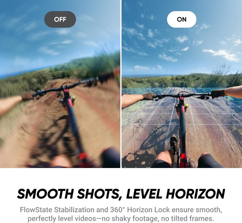 X4 Air Road Cycling Bundle (Independent) - Light 165g 8K 360 Camera, Invisible Selfie Stick, Replaceable Lenses, Shoot First & Frame Later, Built-in Wind Guard, Stabilization, AI Editing