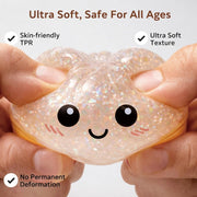 SLEEPHEAD Big Glitter Dumpling Squishy Cute Adorable Soft Silicone Squeeze Toy for Stress Relief