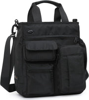 Mens Messenger Bag Laptop Shoulder Bag Computer Work Office Bag Waterproof Briefcases for Travel Work - Black