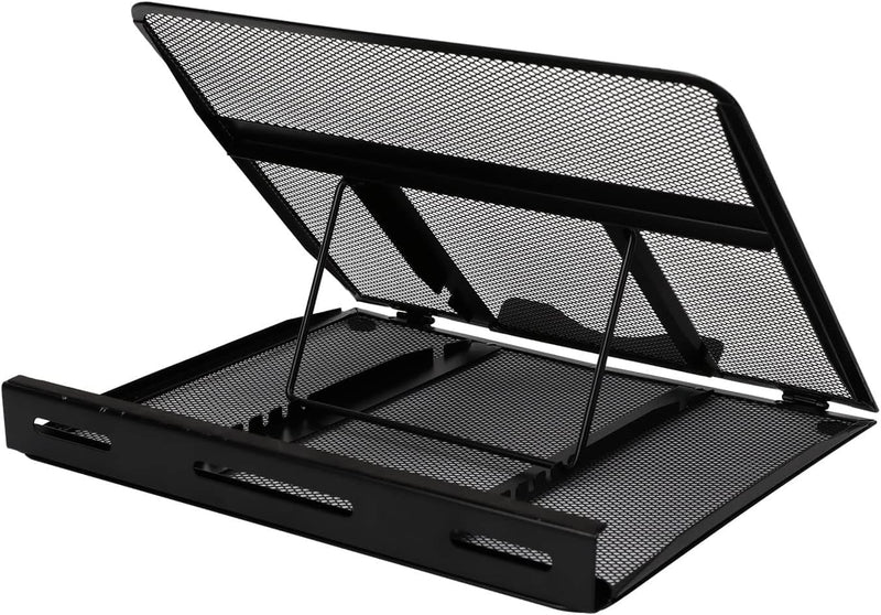 Amazon Basics Ventilated Adjustable Ergonomic Laptop Stand, 33 x 28.7 x 18.5 cm, Black