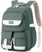 Cute Girls Backpack,Kids School Backpack for Girls Boys,Elementary Middle School Bags Lightweight Bookbag for Teens - Style-a Green