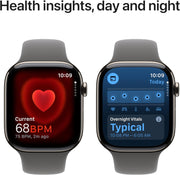 Apple Watch Series 10 GPS + Cellular 46 mm Smartwatch with Gold Titanium Case with Gold Milanese Loop - M/L. Fitness Tracker, ECG App, Always-On Retina Display, Carbon Neutral