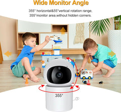 Dpofirs Baby Monitor with Camera and Audio, 4.3in HD Screen Baby Monitor, 2 Way Intercom Night Vision Adjustable Angle Baby Monitoring Video Camera for Home Indoor