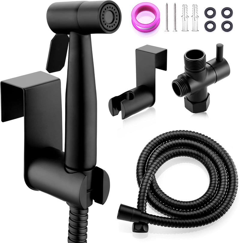 Hanbuluo Bidet Sprayer for Toilet, Hand held Stainless Steel Toilet Bidet Sprayer Kit with Hose, Easy Install Bidet Attachment for Toilet, Bidet Sprayer for Personal Hygiene