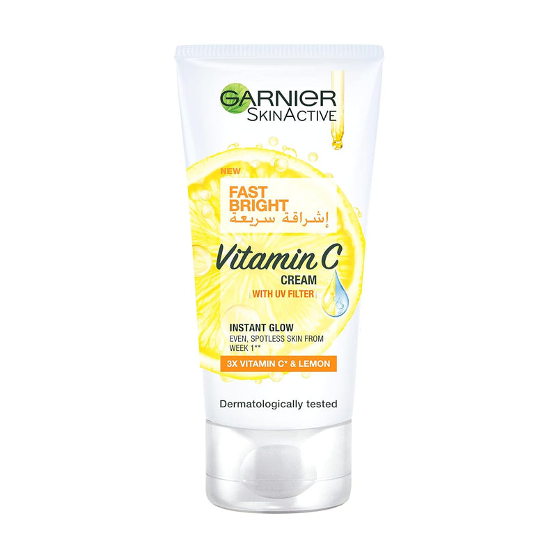 Garnier Day Cream, Fast Fairnerss, With UVA and UVB Filters, Enriched with 3X Vitamin C And Lemon, Skinactive Fast Fairness, 50ml