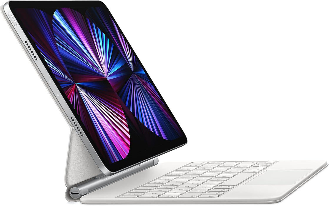 Apple Magic Keyboard for iPad Pro 11-inch (3rd, 2nd and 1st Generation) and iPad Air (5th and 4th Generation) - US English- White (Renewed)