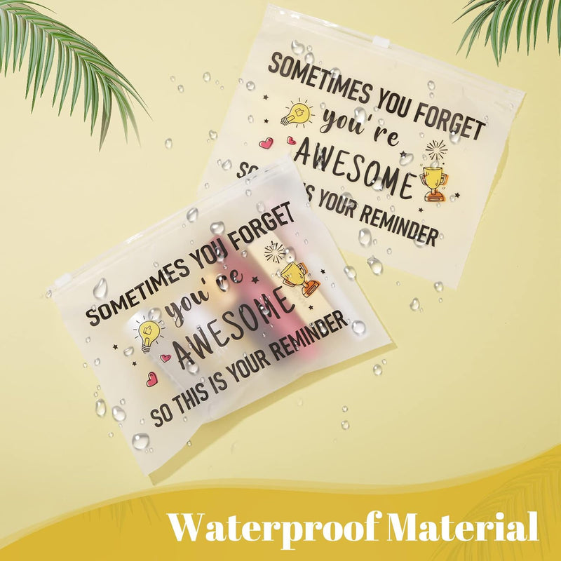 50 Pcs Inspirational Gifts EVA Cosmetic Bag for Women You Are Braver Awesome Makeup Bag Mini Toiletry Bag with Zipper Encouragement Birthday Gift for Xmas Daughter Sister Friend, white background, - You Are Awesome
