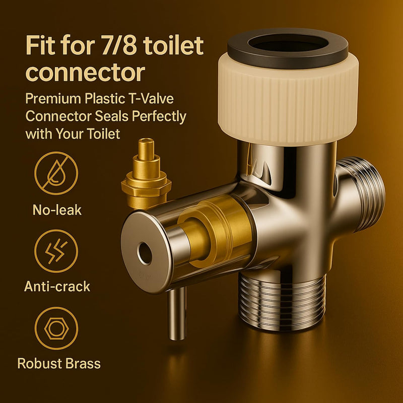 VELORDEC Bidet Sprayer for Toilet - Chrome Finish Shattaf Set with 57" Hose and Enhanced Stainless Steel Brushed Nickel for Feminine & Baby Wash, Includes Pressure Control T-Valve, Rubber Washers,Tape
