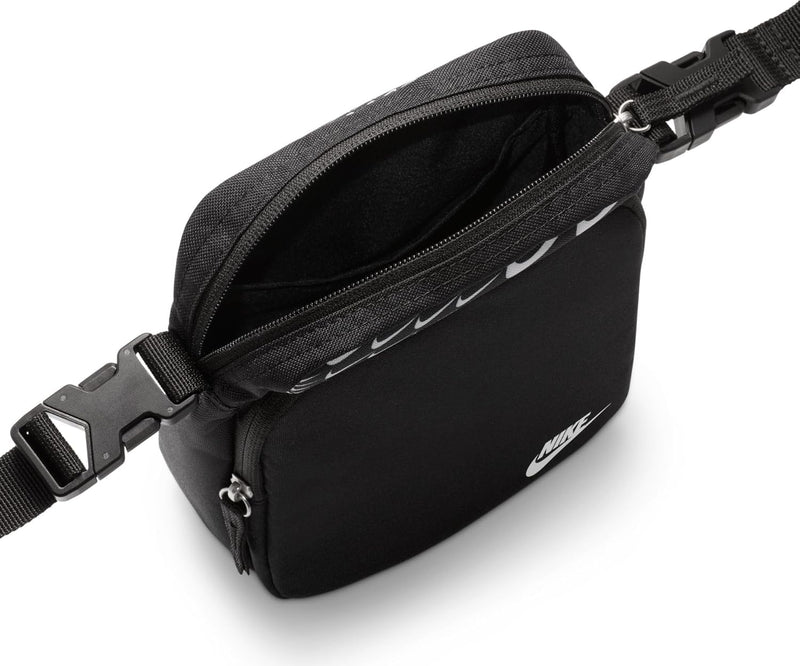 NIKE HERTGE CRSSBY-SWSH GRID CROSSBODY BAGS for UNISEX OneSize BLACKWHITE(WHITE)