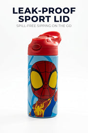 Spider-Man Kids Stainless Steel Water Bottle, Leak-Proof BPA-Free School Bottle for Boys, Durable & Lightweight Travel Bottle, 600ml