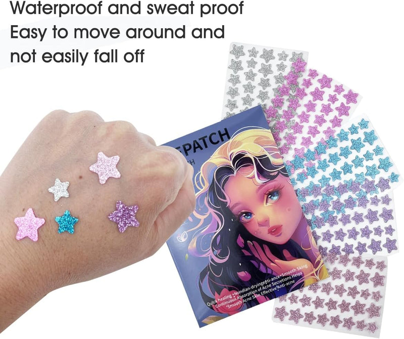 Vavilente Star Pimple Patches For Face,Cute Hydrocolloid Acne Patches,Mighty Patch,Fun Zit Stars Cover,Tea Tree Oil Pimple Stickers(200 Count)