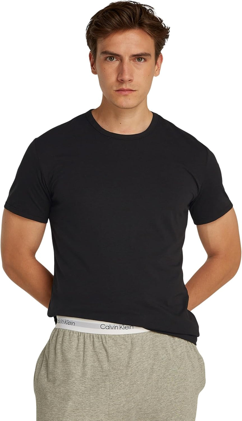 Calvin Klein Mens S/S CREW NECK 3PK Underwear Tops