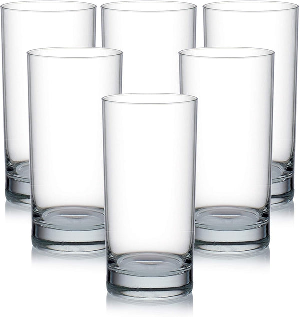 Ocean San Marino Hi Ball Glass, Set Of 6, Clear, 350 Ml, B00412, Mocktail Glass, Highball Glass, Tall Glass, Beverage Glass, Long Drink Glass, Water Glass, Juice Glass - Clear 350 ml