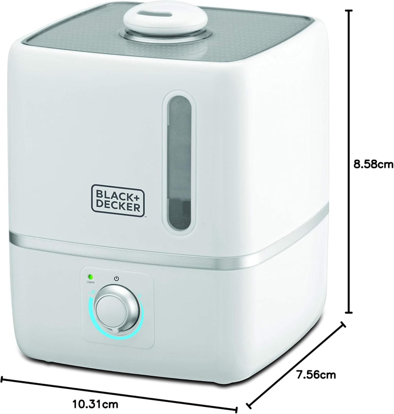 Air Humidifier, 3L, Compact Ultrasonic, High Mist Output, Adjustable Mist Intensity, Water Impurity Filter, Direction-Adjustable Nozzle, Fragrance Compartment, White - HM3000-B5