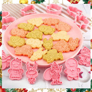 Christmas Cookie Cutters Set 12pcs Holiday Baking Set and DIY Fun 3D Christmas Cookie Stamps for Kids Fondant Mould Christmas Party Suppllies