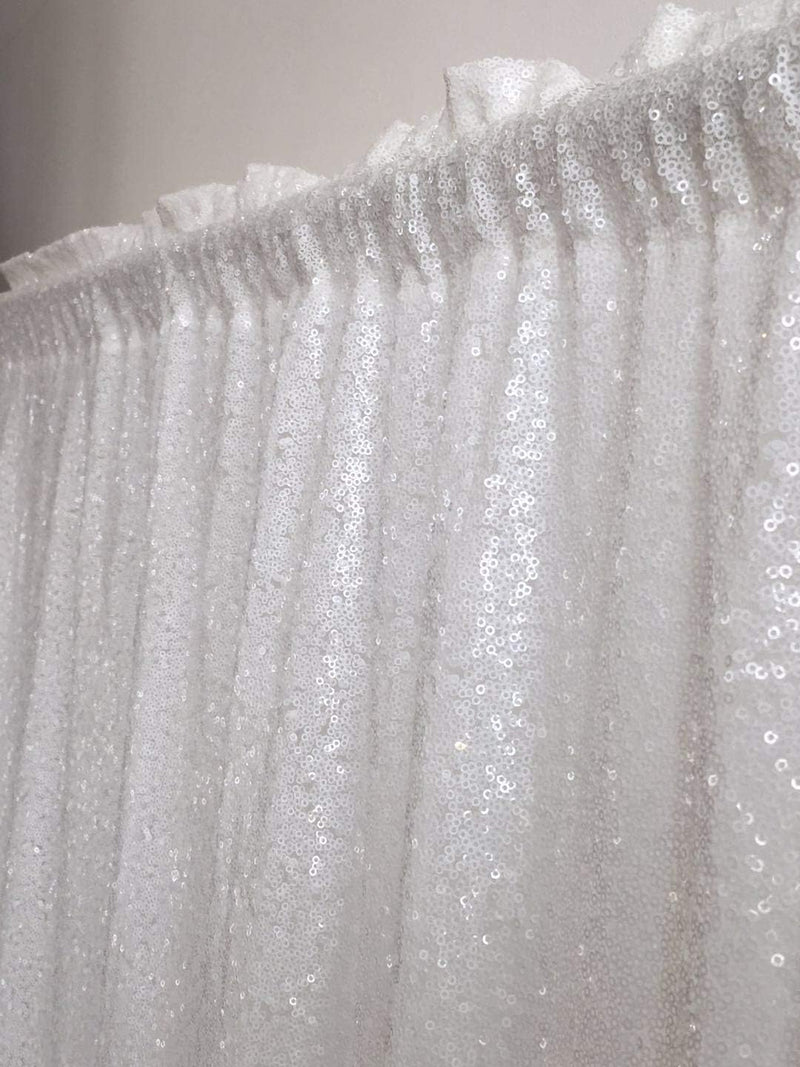 LQIAO 2 Panels Light Gold Sequin Backdrop Glitter Fabric for Wedding Birthday Parties Shimmer Wall-2x8ft