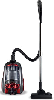 KENWOOD Vacuum Cleaner 2200W Multi Cyclonic Bagless Canister Vacuum Cleaner 3.5L with 5m Cable, Multi-Surface, Cleanable Hepa Filter, Anti Bacteria, Pet Care for Home & Office VBP80.000RG Grey/Red - NEW