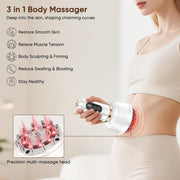 Body Sculpting Machine Lymphatic Drainage Massager & Anti Cellulite Massage Tool,with Microcurrent, Light Heat & Vibration for Legs, Arms & Belly, Body,Helps Reduce Cellulite
