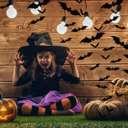 Zuooiec 120 Pcs Halloween Bats Decorations: 3D PVC Wall Decals, Scary Stickers for Indoor Outdoor Party, DIY Home Window Door Decor