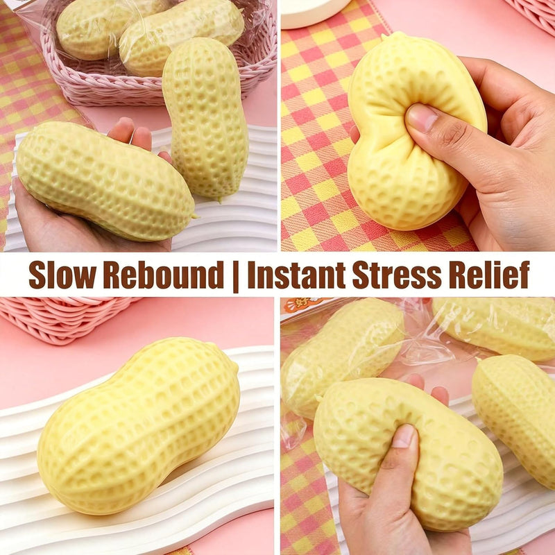 SLEEPHEAD2 Pcs Peanut Squishy and Corn Squishy,Peanut SquishyTools, Weird Squishies for Stress Relief, Anxiety Management, Portable Relaxation Tool for Office, Positive Encouragement Gift