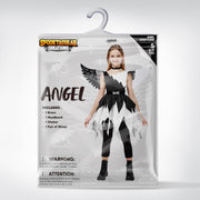 Spooktacular Creations Children's Twisted Angel Costume, Girls' Dress, Half Angel/Half Devil, Kids' Outfit Set for Halloween Party