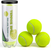 SKY-TOUCH Tennis Balls : 135cm High Bounce Practice Balls in Sealed Tub, 64mm Durable Design for Beginners Training, Casual Matches & Small Dog Play, Easy-Carry Container for Transport - 3Pcs