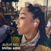 JBL Tune Buds True Wireless Noise Cancellling Earbuds, Pure Bass Sound, Bluetooth 5.3, LE Audio Support, Smart Ambient, 4-Mic Technology, 48H Battery, Water and Dust Resistant - White, JBLTBUDSWHT