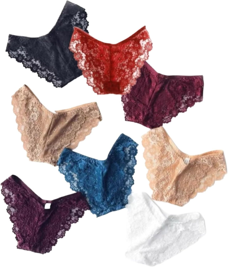 7 - Pcs 5- Pcs 8 Pcs Womens Underwear Seamless Bikini Lace Underwear Low Rise Panties Briefs Lace