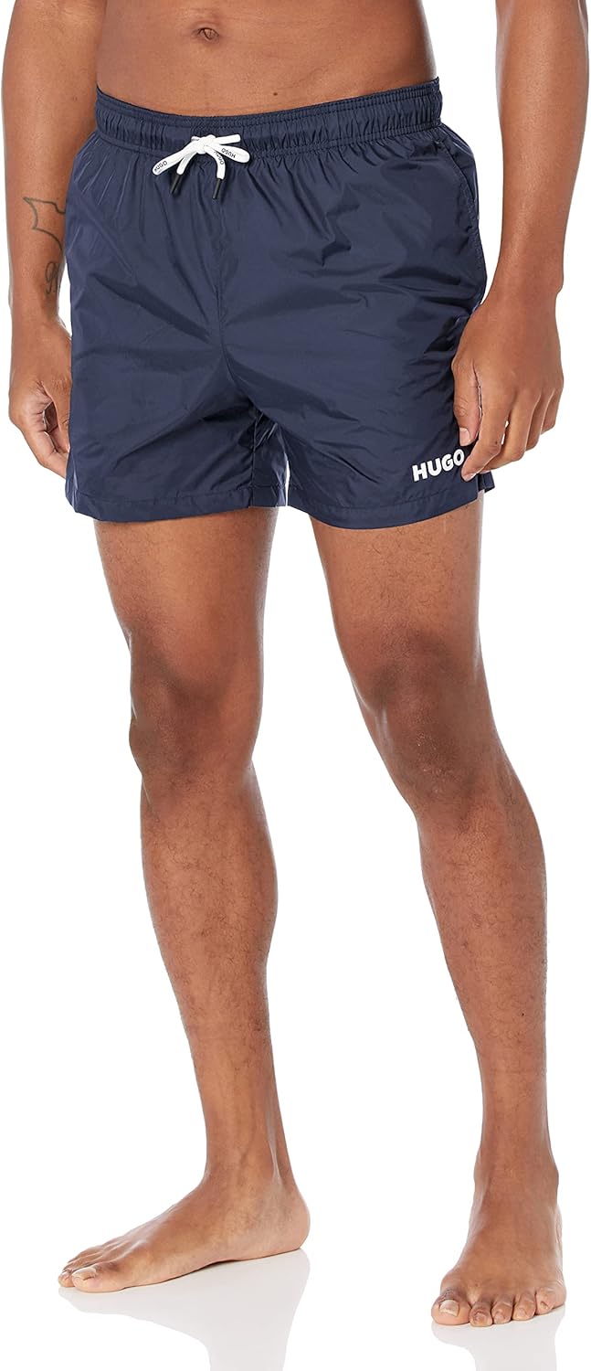 HUGO Men's Standard Pop Logo Swim Trunks