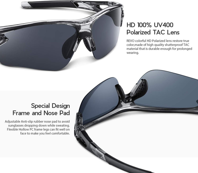 Polarized Sports Sunglasses for Men Women Youth Baseball Fishing Cycling Running Golf Motorcycle Tac Glasses UV400