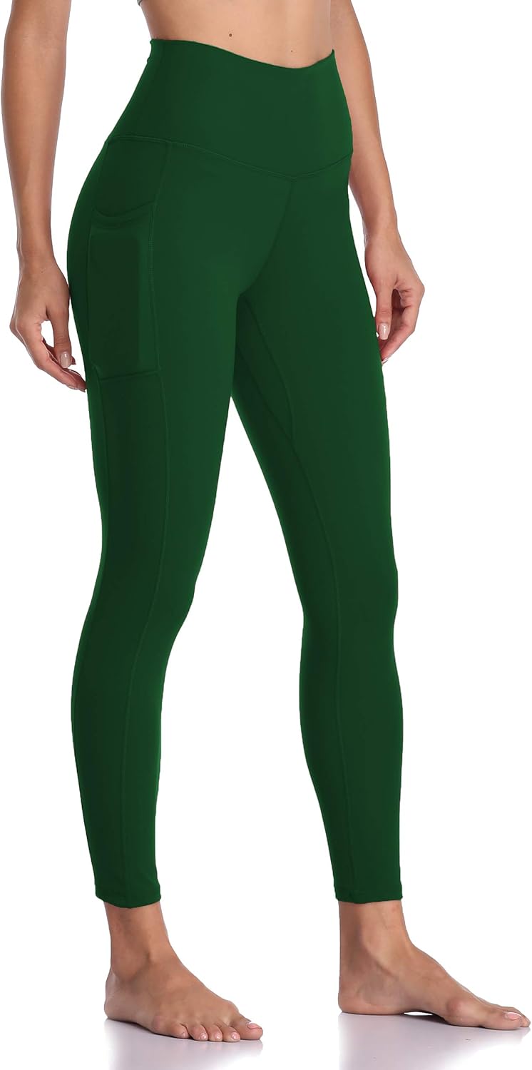 Colorfulkoala Women's High Waisted Tummy Control Workout Leggings 7/8 Length Yoga Pants with Pockets