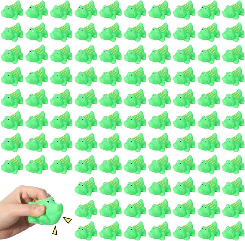kymqlyw 30 Pcs Rubber Crocodile Bath Toy Bulk Mini Crocodile Toys Float and Squeak Crocodile Toy Crocodile Bathtub Toys for Baby Shower Halloween Christmas Birthday Party Supplies (2.8x2x1.8 inches)