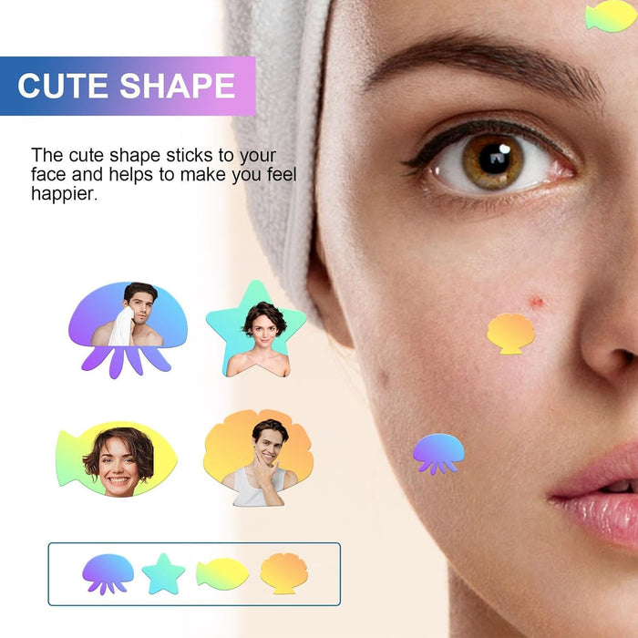 Azonee Pimple Patches for Face, Hydrocolloid Acne Patches Cute Star Zit Covers Spot Cover Stickers 180 Pcs with Tea Tree Salicylic Acid Natural Green Algae Extract Blemish Spot Stickers, 5 Styles