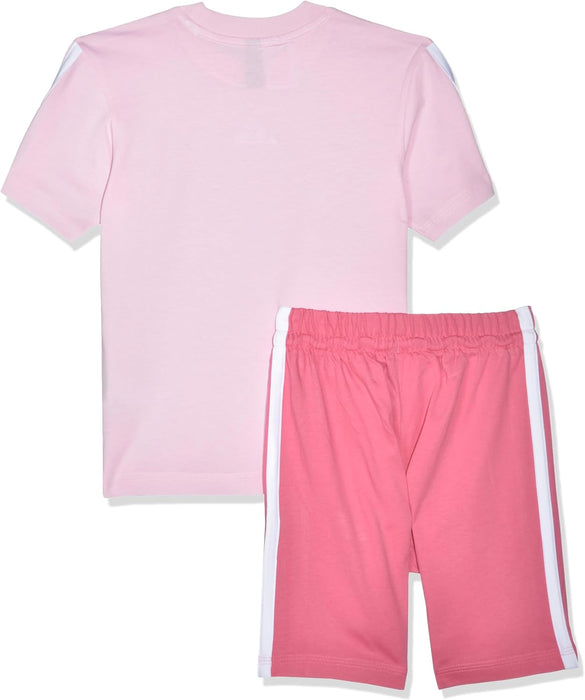 adidas Essentials Pink Unisex Kids Tee Set, 7-8 Y
