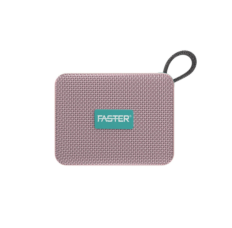 Faster GrooveX Portable Waterproof Speaker- IPX7 Wireless Streaming 20Hrs Playback Time- Standard 5.4 Bluetooth Outdoor Speaker with Dynamic Sound Rich Bass TWS Function Output Power 5W (Rose Pink)