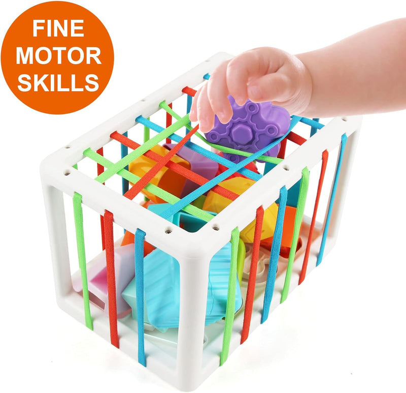 Jenilily Montessori Toys for 1 Year Old, Cloth Fishing Game, Boy Girls Toys Gifts, Baby Toys 6 to 12-18 Months, Baby Stacking Cups