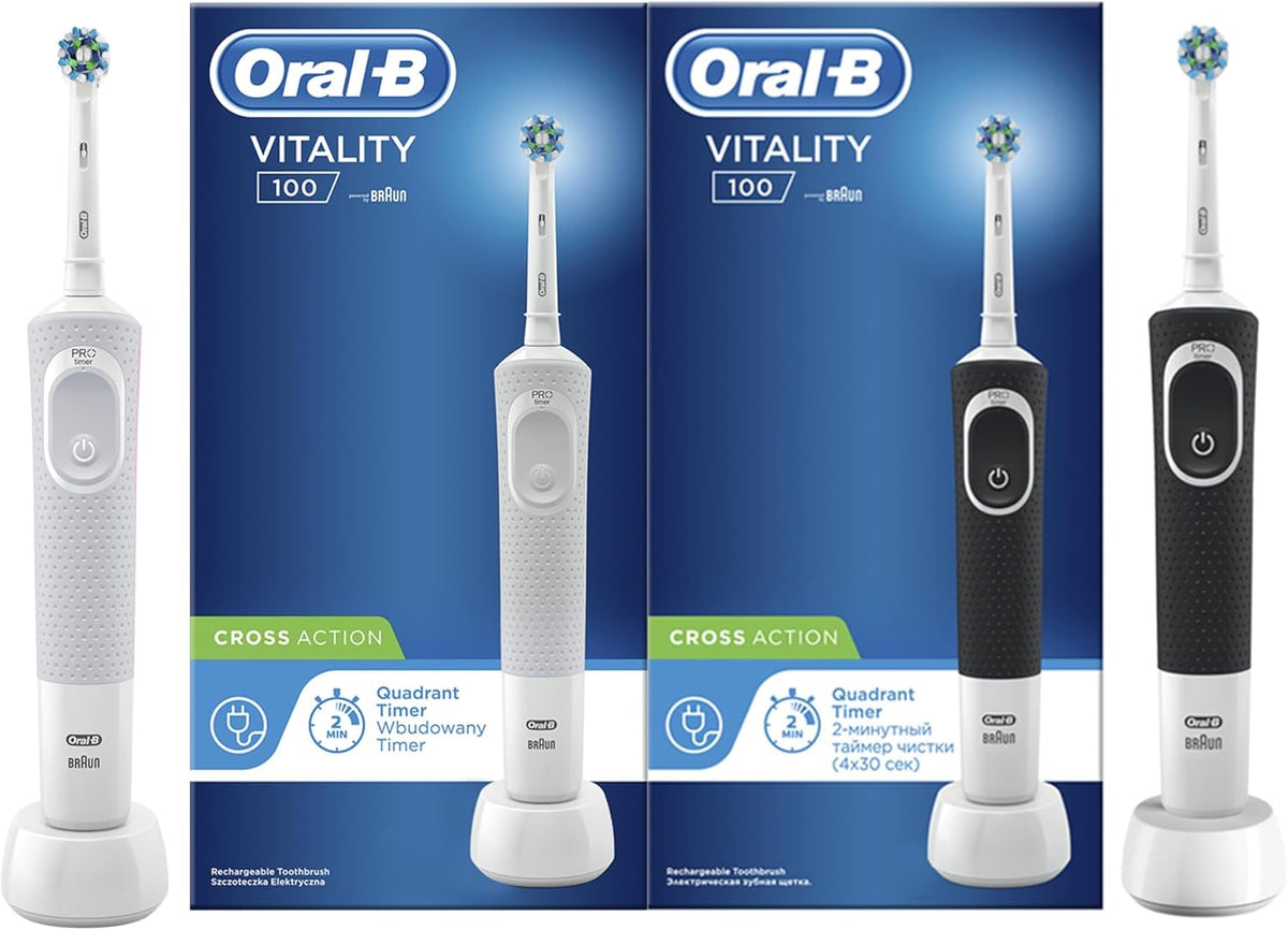 Oral-B Vitality 100 Black Electric Rechargeable Toothbrush, With Uae 3 Pin Plug – image 2