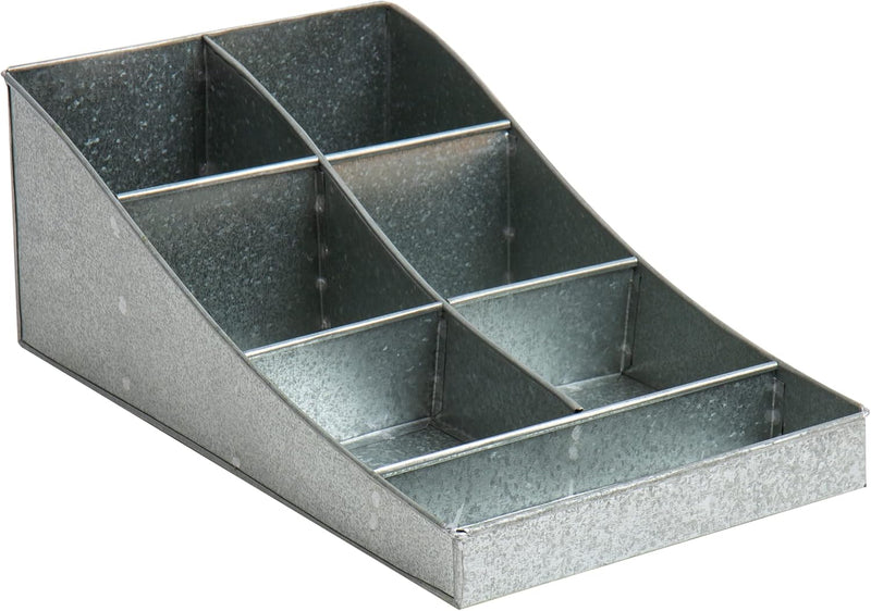 Mind Reader Coffee 7 Compartment Organizer, Black - Silver