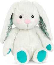 B. toys- B. softies- 12" Pink Plush Bunny - Huggable Stuffed Animal Bunny Toy- Soft & Cuddly- Washable- Newborns, Toddlers, Kids-0 Months + - Ice Grey