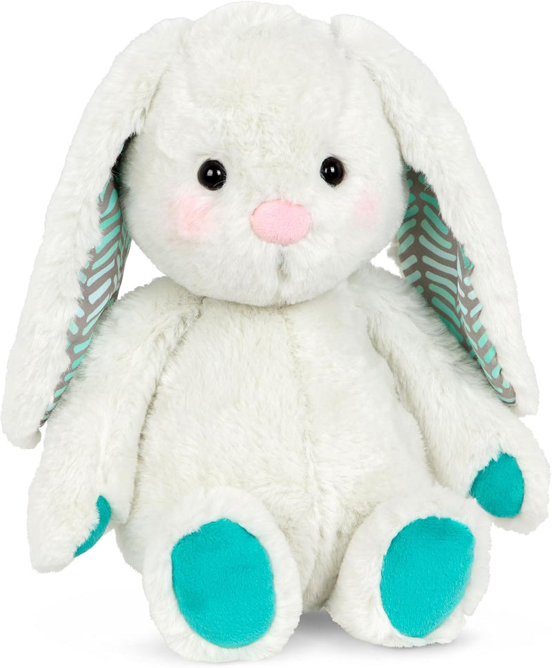 B. toys- B. softies- 12" Pink Plush Bunny - Huggable Stuffed Animal Bunny Toy- Soft & Cuddly- Washable- Newborns, Toddlers, Kids-0 Months + - Ice Grey
