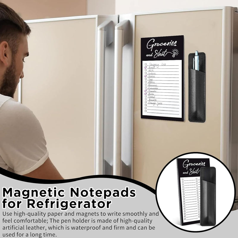Magnetic Notepads for Refrigerator, Featuring a Convenient Magnetic Back for Easy Attachment to Metal Surfaces for Shopping List To-Do List Recipes