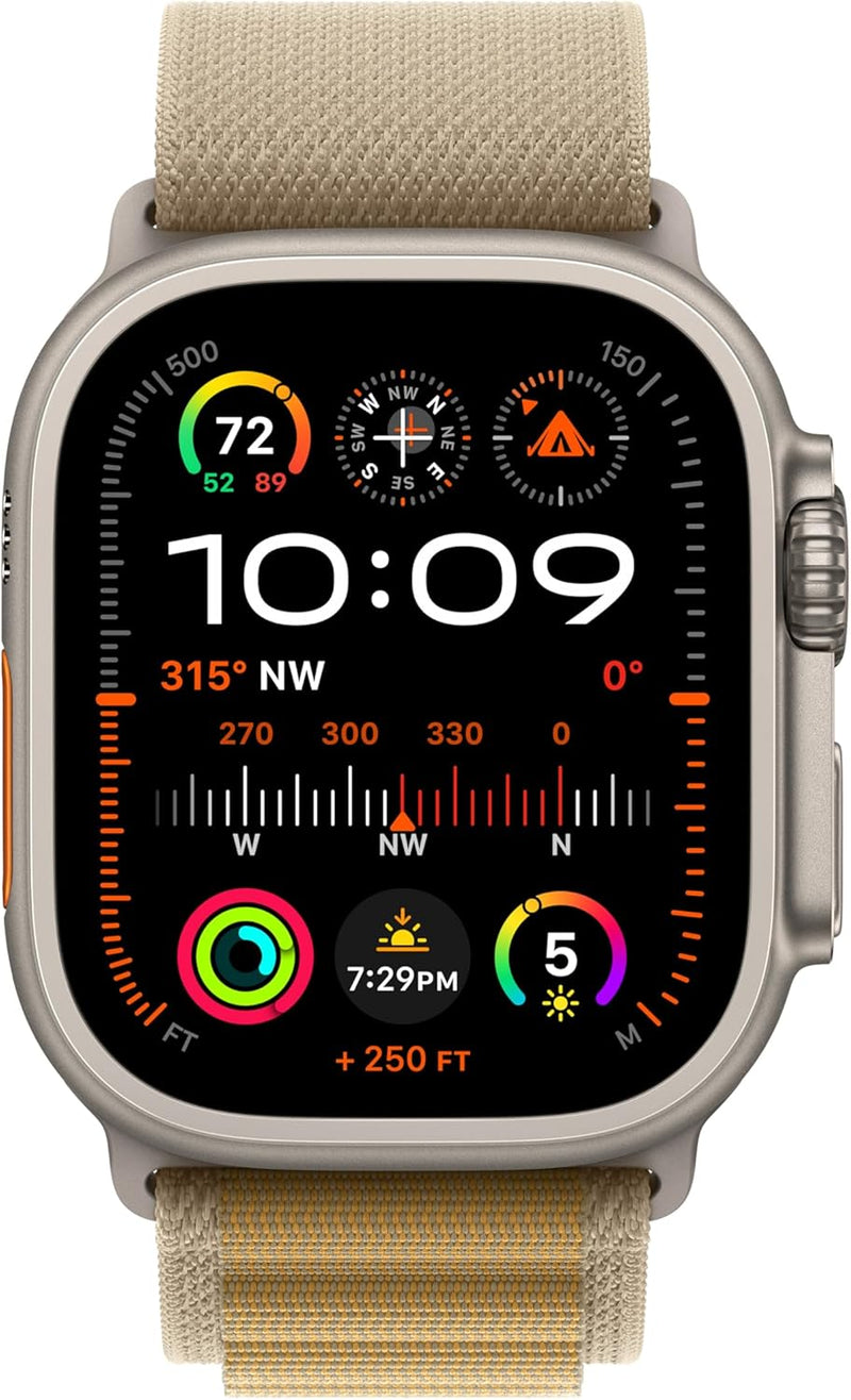 Apple Watch Ultra 2 GPS + Cellular 49mm Smartwatch, Sports Watch with Black with Rugged Titanium Case with Black Ocean Band. Fitness Tracker, Precision GPS, Extra-Long Battery Life