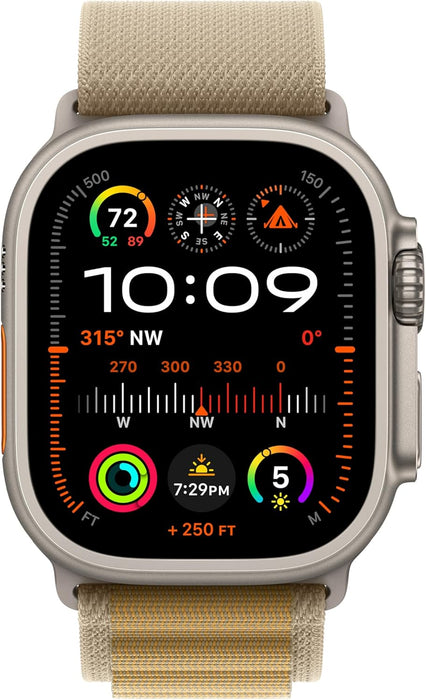 Apple Watch Ultra 2 GPS + Cellular 49mm Smartwatch, Sports Watch with Black with Rugged Titanium Case with Black Ocean Band. Fitness Tracker, Precision GPS, Extra-Long Battery Life