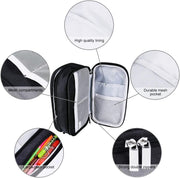 Large Capacity Waterproof Pencil Case - Multi-functional Black Stationery Desk Organizer, Ideal for Adults and Travel, with Multiple Compartments and Pockets