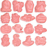 Sakolla (Set of 8) Christmas Cookie Cutters with Plunger Stamps Set, Gingerbread Boy/Girl Snowman Santa Claus Snowflake Christmas Tree Reindeer Cookie Cutters - Halloween