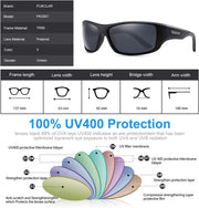 PUKCLAR Sunglasses for Men Women Polarized Sports Running Cycling Fishing Driving Golf TR90 Frame