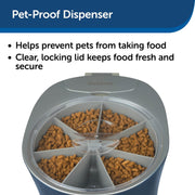 PetSafe 6 Meal Programmable Pet Food Dispenser, Automatic Dog and Cat Feeder ,Blue, (6 Cup/48 Ounce Capacity), 15.7x6.4x9.6 Inch (Pack of 1),PFD00-15956 - 6-Meal Feeder